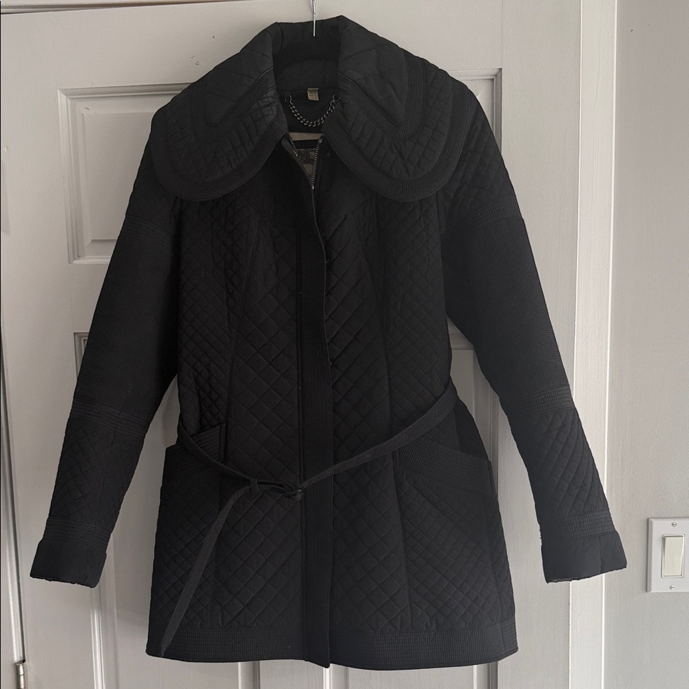 Burberry Black Quilted Trench Coat